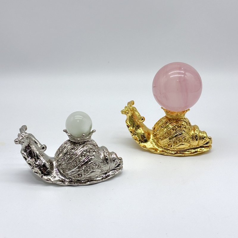 Snails Removable Back Crystal Sphere Stand Wholesale - Wholesale Crystals