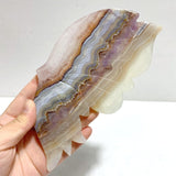 Stripe Agate Mixed Amethyst Butterfly Wing Carving With Stand - Wholesale Crystals