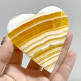 Stripe Yellow Calcite Heart Wholesale -Wholesale Crystals