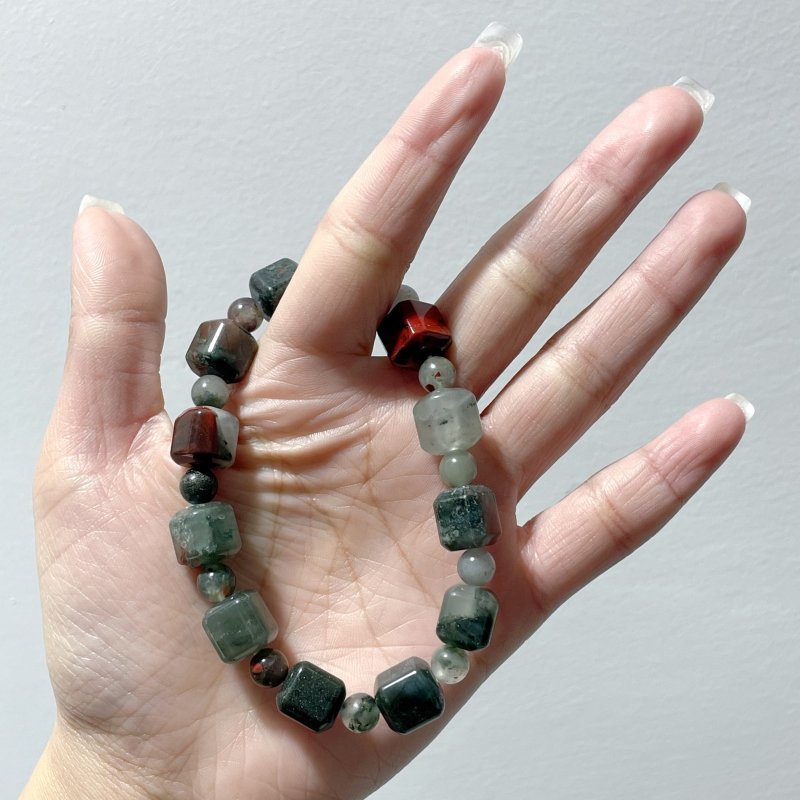 Sugar Cube Africa Blood Stone Bracelet Wholesale - Wholesale Crystals