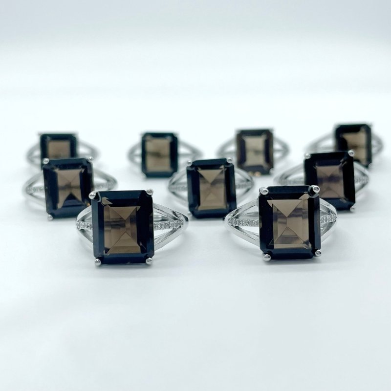 Sugar Cube Smoky Quartz Ring Wholesale - Wholesale Crystals