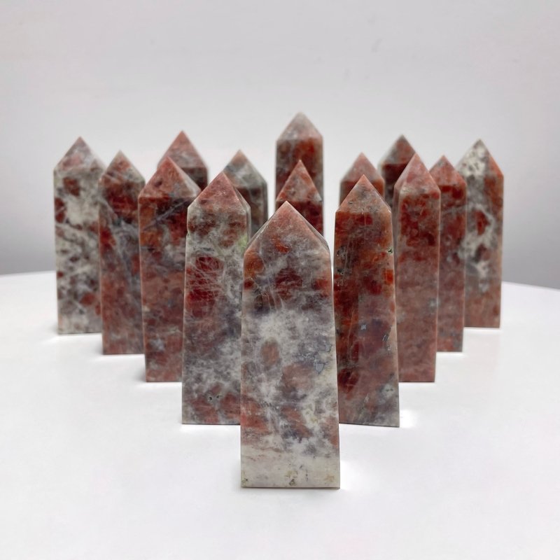 Sunstone Four - Side Point Tower Wholesale - Wholesale Crystals