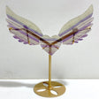 Symmetrical Fluorite Heart Wing Carving With Stand -Wholesale Crystals