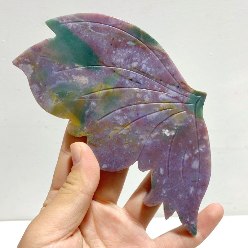 Symmetry Butterfly Wing With Stand Ocean Jasper - Wholesale Crystals