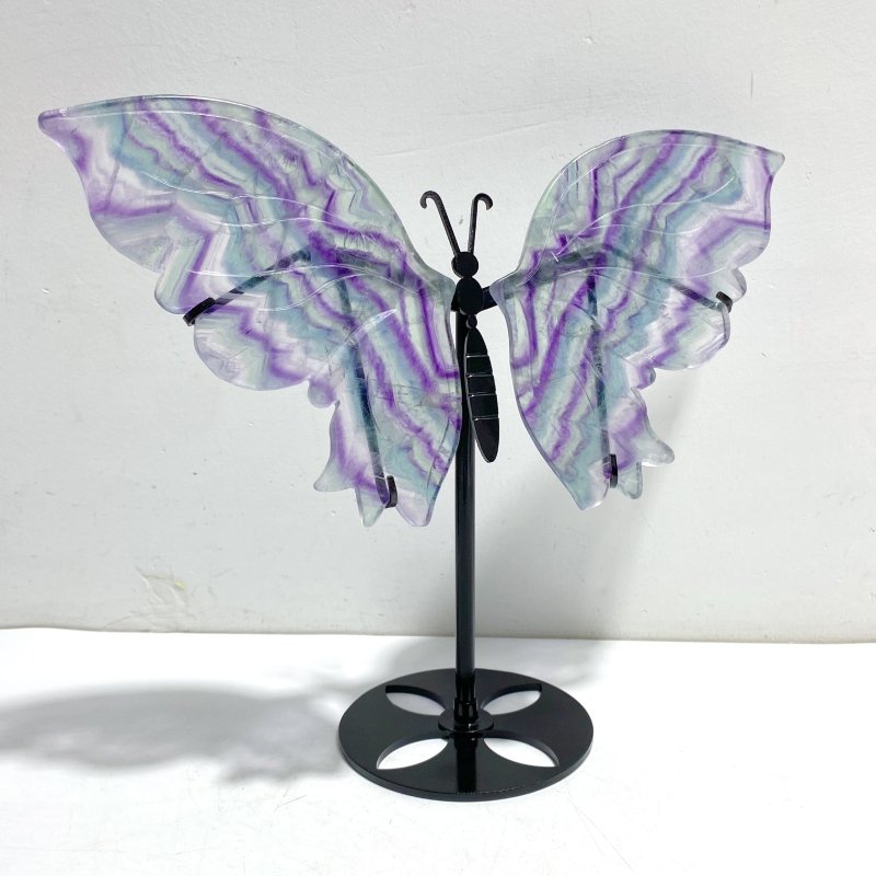 Symmetry Fluorite Butterfly Wing With Stand - Wholesale Crystals