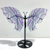 Symmetry Fluorite Butterfly Wing With Stand - Wholesale Crystals