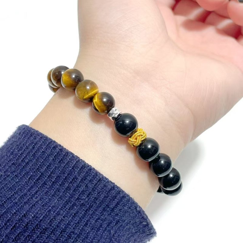 Tiger Eye Obsidian DIY Bracelet Wholesale Original Design - Wholesale Crystals