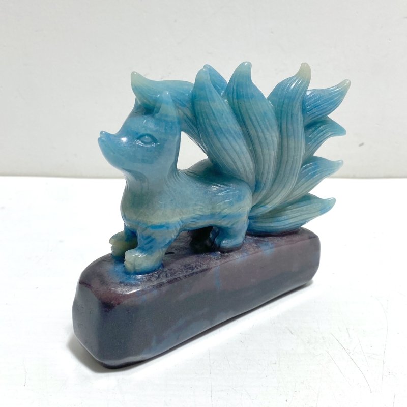 Trolleite Stone Nine - tailed Fox Carving - Wholesale Crystals