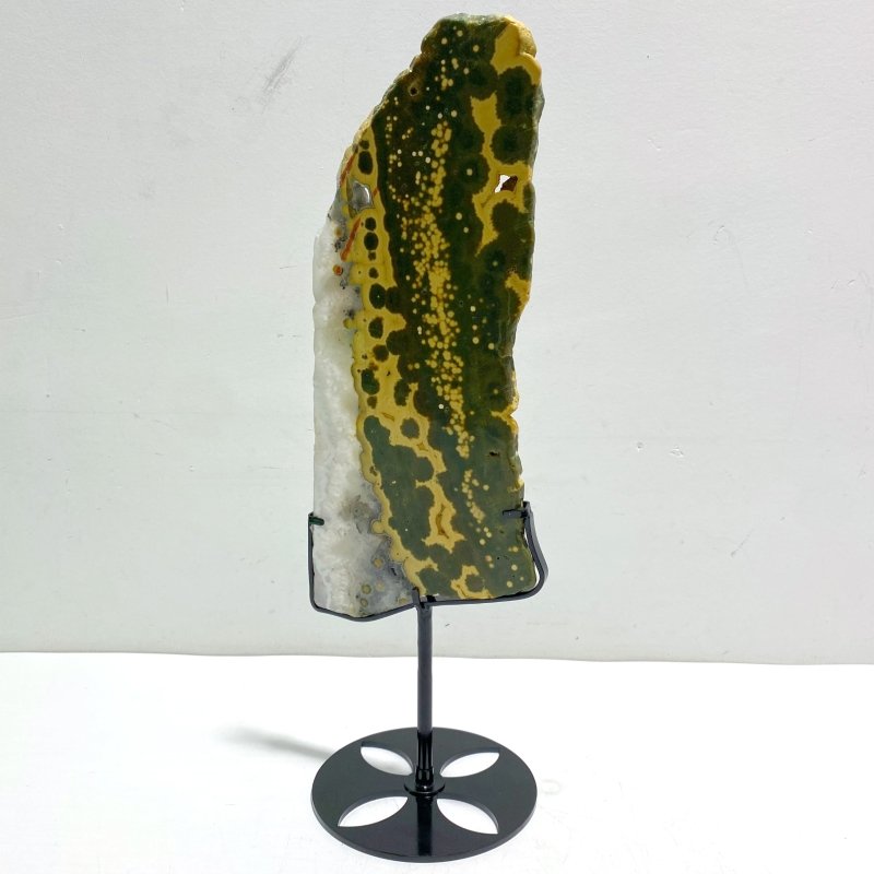 Unique 8th Vein Ocean Jasper Slab With Stand 11 - Wholesale Crystals