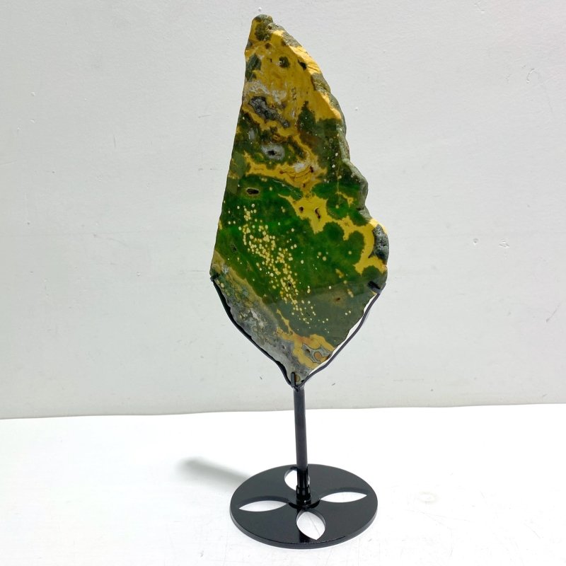 Unique 8th Vein Ocean Jasper Slab With Stand 8 - Wholesale Crystals