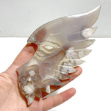 Unique Agate Demon And Angel Wing Carving With Stand - Wholesale Crystals