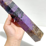Unique Charoite Four - sided Tower For Collection A04 - Wholesale Crystals