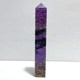 Unique Charoite Four - sided Tower For Collection A04 - Wholesale Crystals
