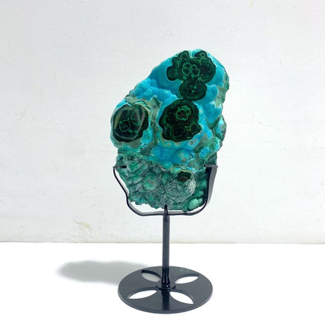 Unique Chrysocolla Mixed Malachite Specimen With Stand - Wholesale Crystals