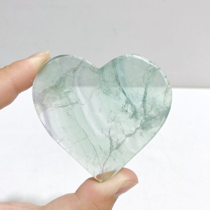 Unique Fluorite Heart Wing Carving With Stand - Wholesale Crystals