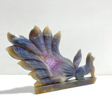 Unique Geode Druzy Agate Nine - tailed Fox Carving 3 - Wholesale Crystals