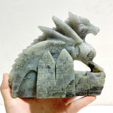 Unique Labradorite Flying Dragon Castle Carving - Wholesale Crystals