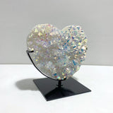 Unique Large Aura Quartz Cluster Heart With Stand 7 - Wholesale Crystals