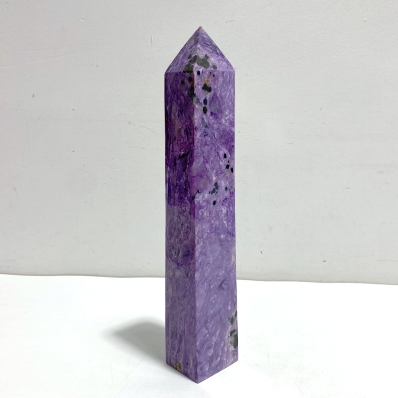 Unique Large Charoite Four - sided Point 3 - Wholesale Crystals