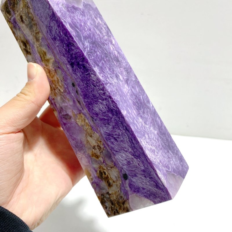 Unique Large Charoite Four - sided Point 5 - Wholesale Crystals
