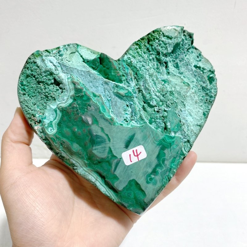 Unique Malachite Heart With Stand -Wholesale Crystals