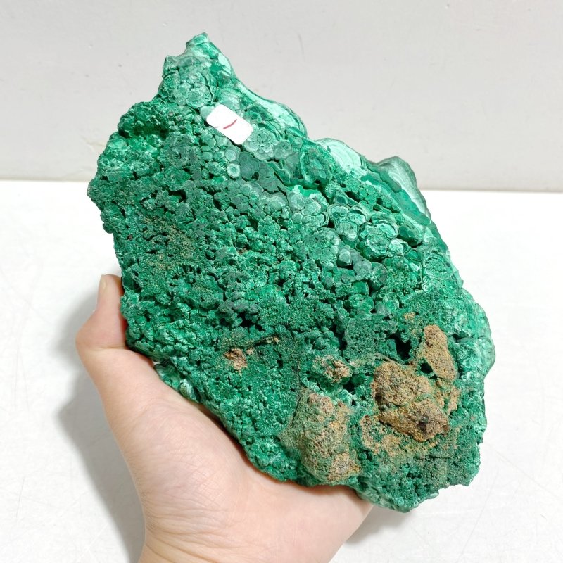 Unique Malachite Raw Bottom With Stand -Wholesale Crystals