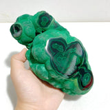 Unique Malachite Raw Bottom With Stand -Wholesale Crystals