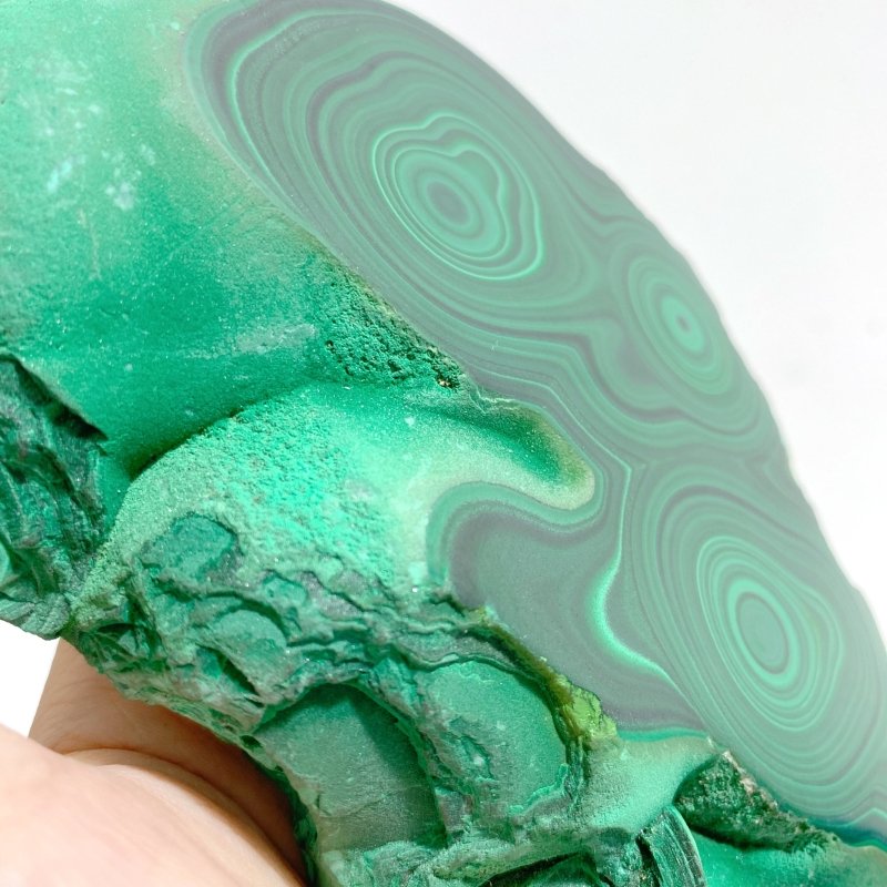 Unique Malachite Raw Bottom With Stand -Wholesale Crystals