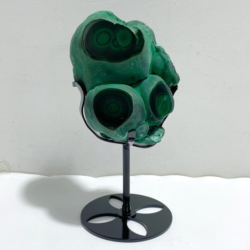 Unique Malachite Raw Bottom With Stand -Wholesale Crystals