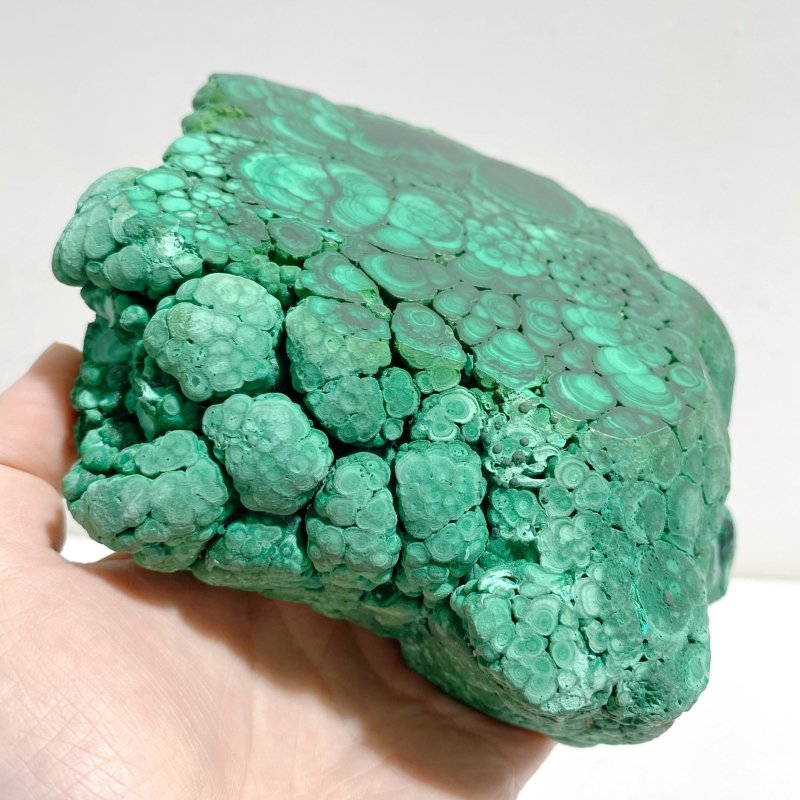 Unique Malachite Specimen Raw Bottom With Stand - Wholesale Crystals