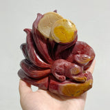 Unique Mookaite Nine-tailed Fox Carving 10 -Wholesale Crystals