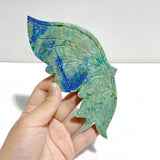 Unique Phoenix Pine Stone Butterfly Wing Carving With Stand - Wholesale Crystals
