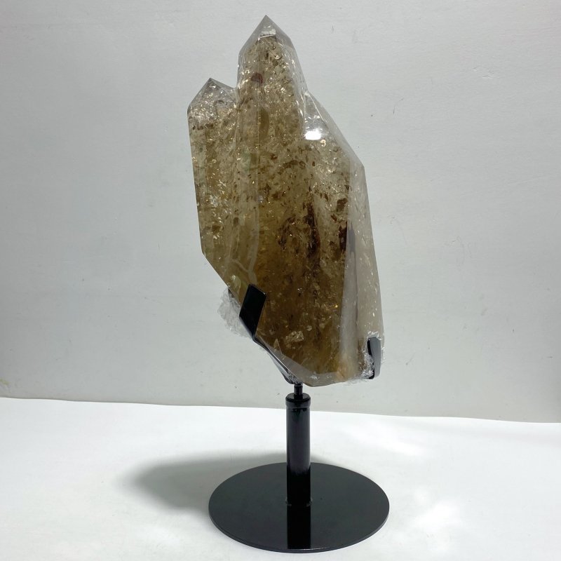 Unique Smoky Quartz Point With Rainbow With Stand - Wholesale Crystals