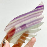 Unique Symmetrical Fluorite Heart Wing Carving With Stand -Wholesale Crystals