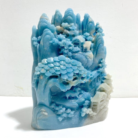 Unique Trolleite Landscape Pavilion Carving 3 - Wholesale Crystals