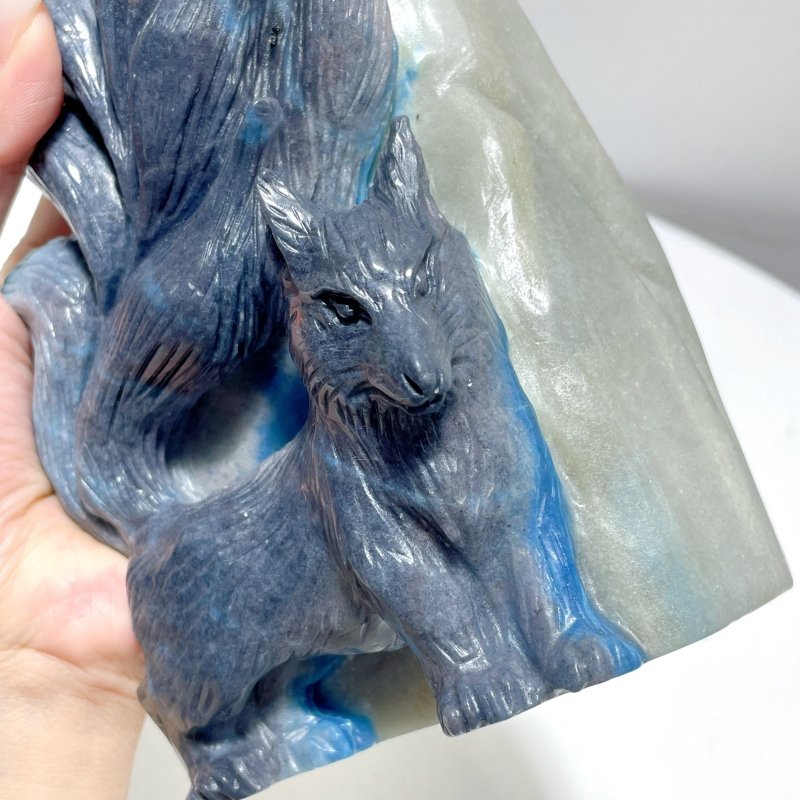 Unique Trolleite Large Nine - tailed Fox Carving - Wholesale Crystals