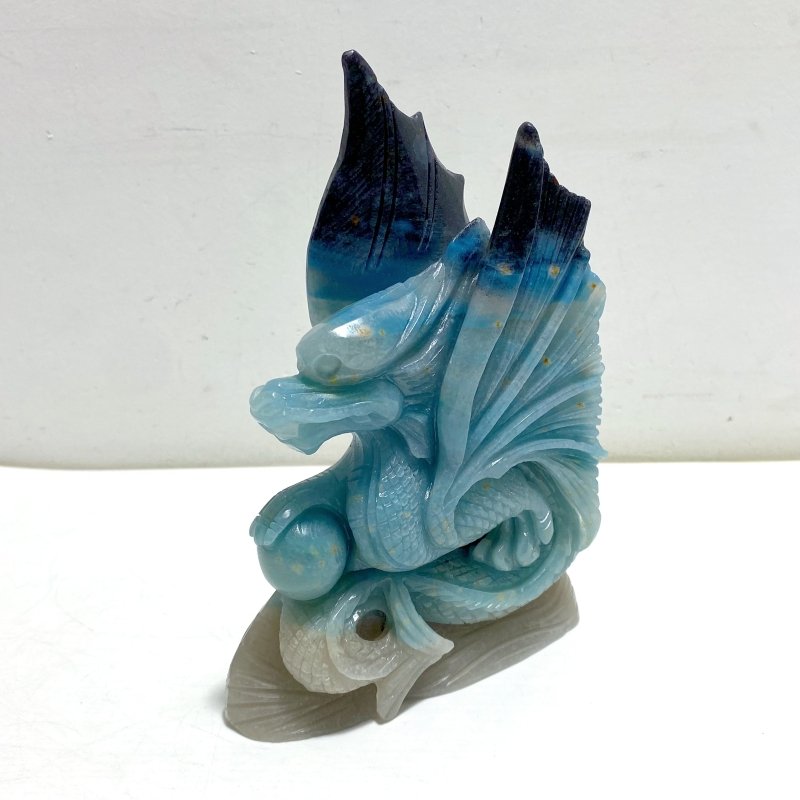 Unique Trolleite Stone Flying Dragon Carving 4 - Wholesale Crystals