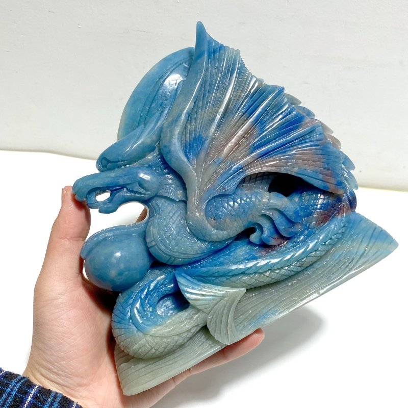 Unique Trolleite Stone Flying Dragon Carving 7 - Wholesale Crystals