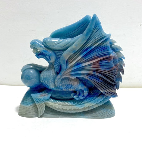 Unique Trolleite Stone Flying Dragon Carving 8 - Wholesale Crystals