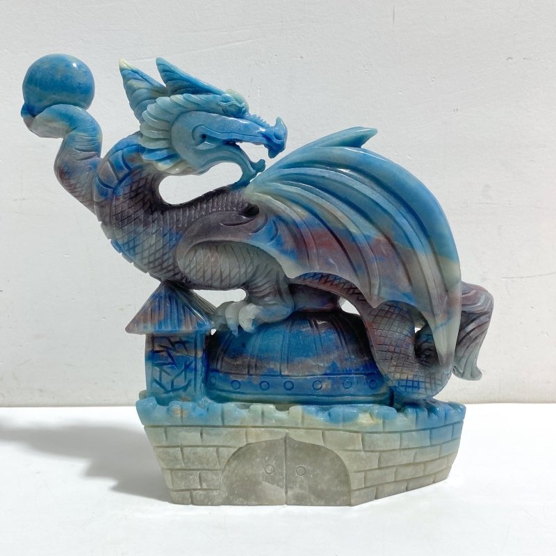Unique Trolleite Stone Flying Dragon Carving -Wholesale Crystals