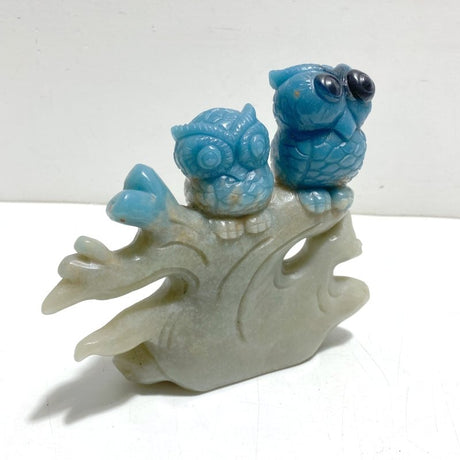 Unique Trolleite Stone Owl Carving - Wholesale Crystals