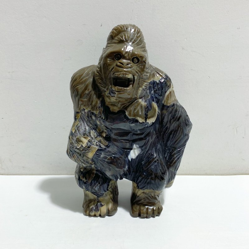 Unique Volcano Agate King Kong Ape Carving 10 -Wholesale Crystals