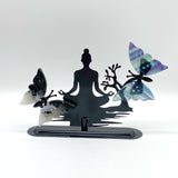 Wholesale Crystal Butterfly Wing Carving with Yoga Woman Stand (Mixed Stones) -Wholesale Crystals