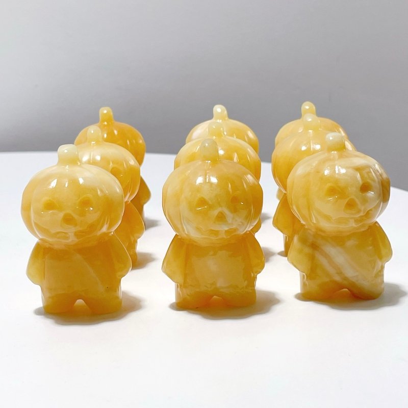 Yellow Calcite Halloween Baby Pumpkin Carving Wholesale - Wholesale Crystals