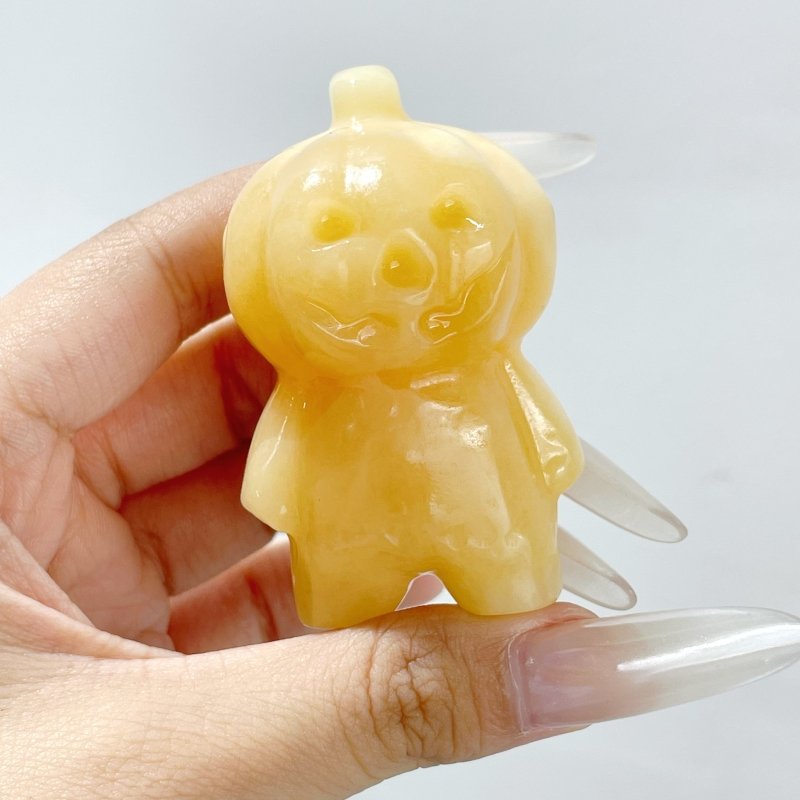 Yellow Calcite Halloween Baby Pumpkin Carving Wholesale - Wholesale Crystals