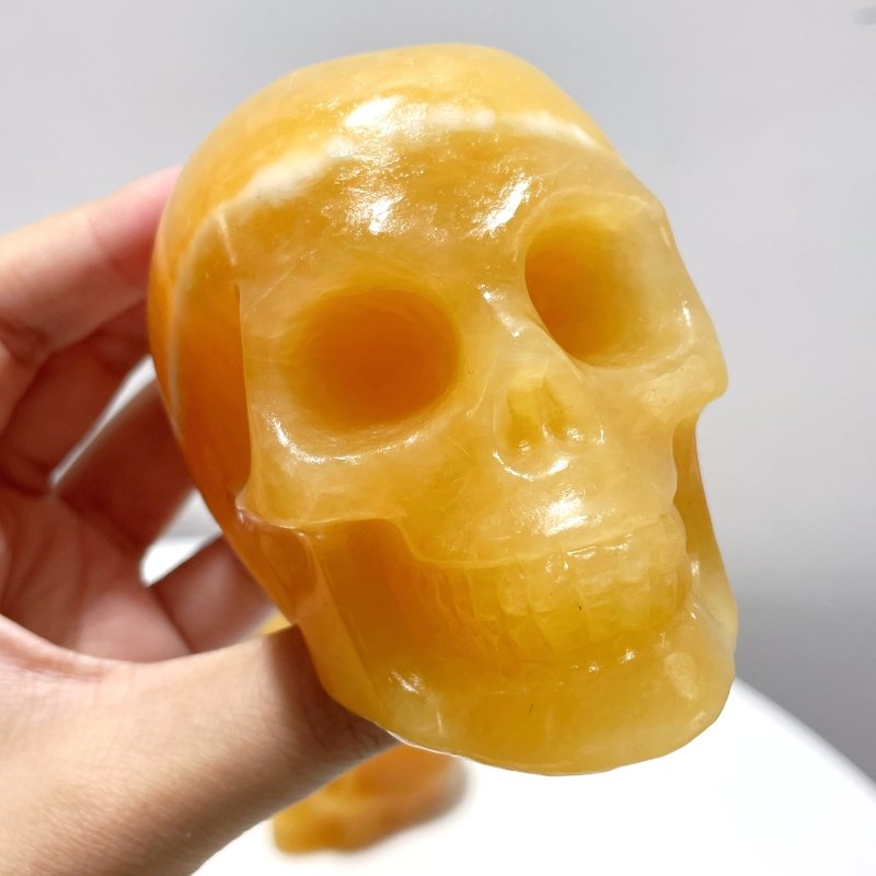 Yellow Calcite Skull Carving Wholesale - Wholesale Crystals