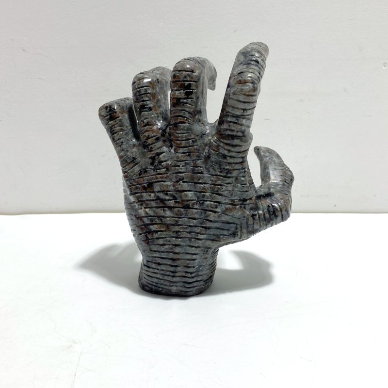 Yooperlite Stone Witchcore Demon Hand Carving - Wholesale Crystals