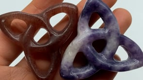 Lepidolite &Strawberry Triangle Circle Quartz Wholesale -Wholesale Crystals
