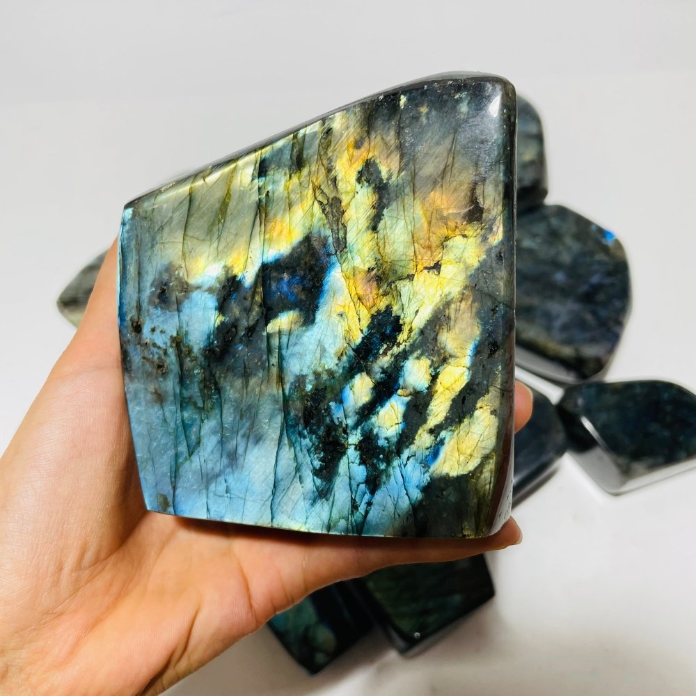 14 Pieces Labradorite High Quality Polished Large Free Form -Wholesale Crystals