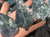 Moss Agate Tree Leaf Carving Wholesale -Wholesale Crystals